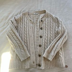 Madewell oversized cable knit sweater, size S
